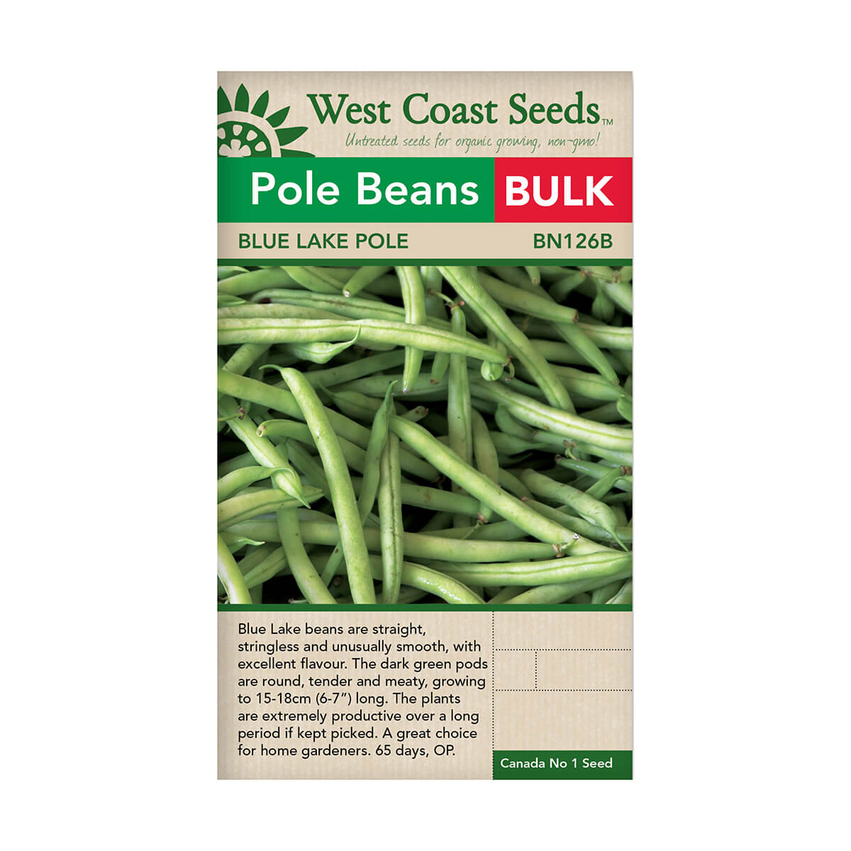 Blue Lake Pole Bean Seeds - approx. 340 seeds