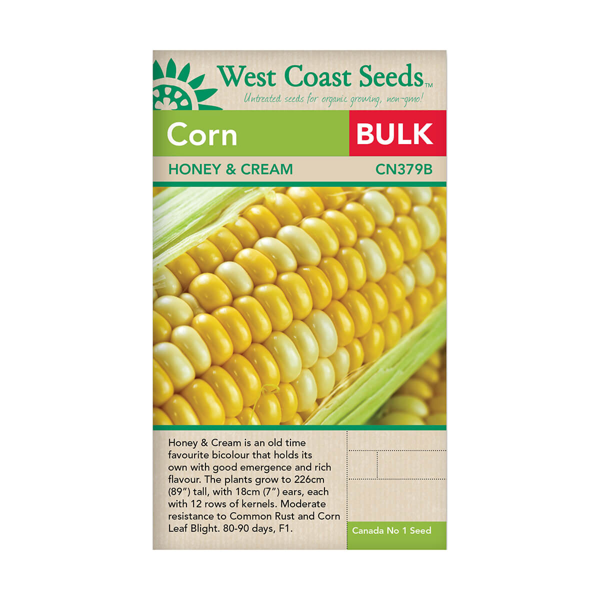 Honey and Cream Corn Seeds - approx. 250 seeds