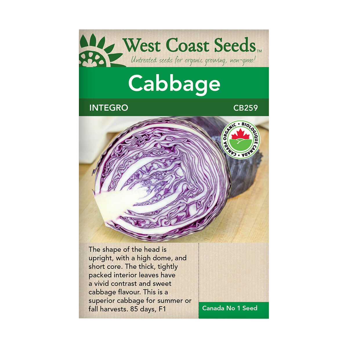 Integro Organic Cabbage Seeds - approx. 15 seeds