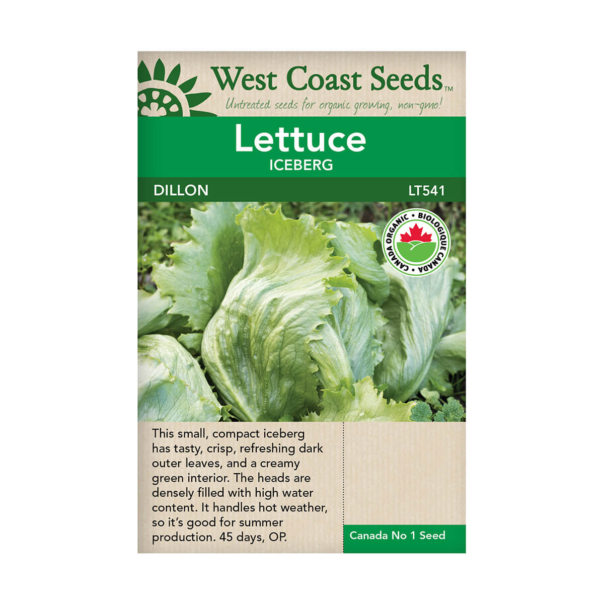 Dillon Organic Lettuce Seeds - approx. 250 seeds