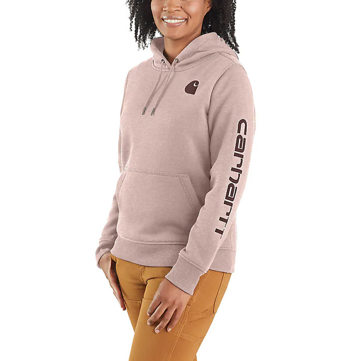 Women's Relaxed Fit Midweight Graphic Sweatshirt - Rose Smoke