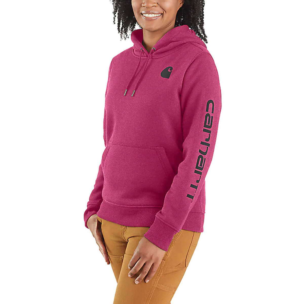 Women's Relaxed Fit Midweight Graphic Sweatshirt - Beet Red