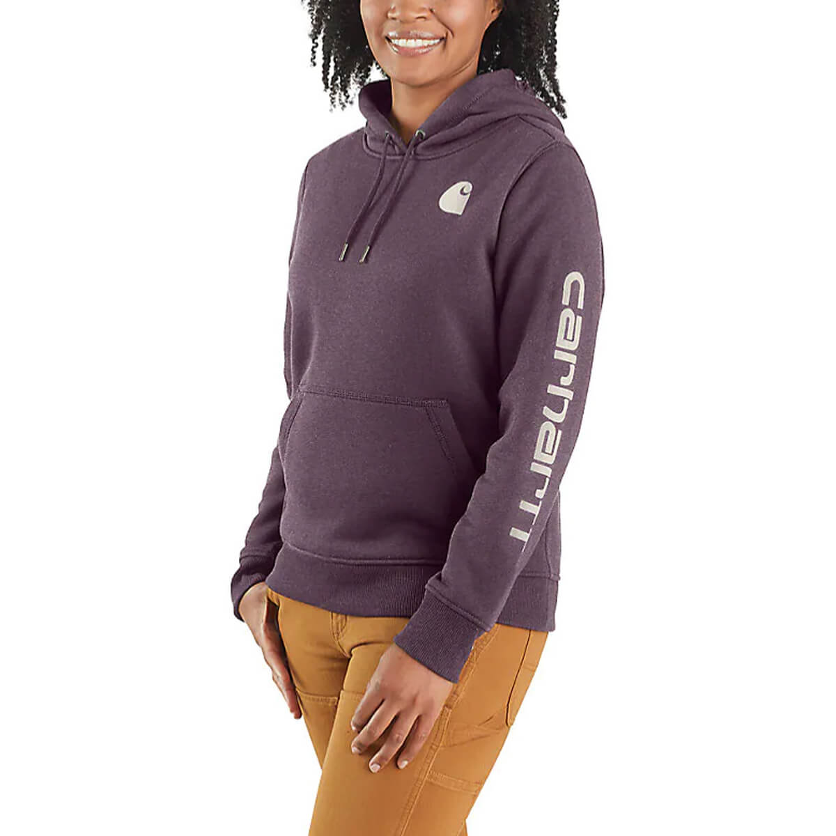 Women's Relaxed Fit Midweight Graphic Sweatshirt - Blackberry Heather
