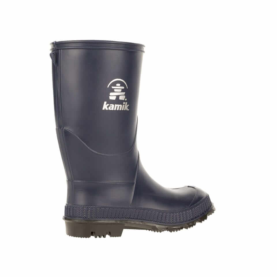 Youth Stomp Rubber Rain Boots - Navy/Black