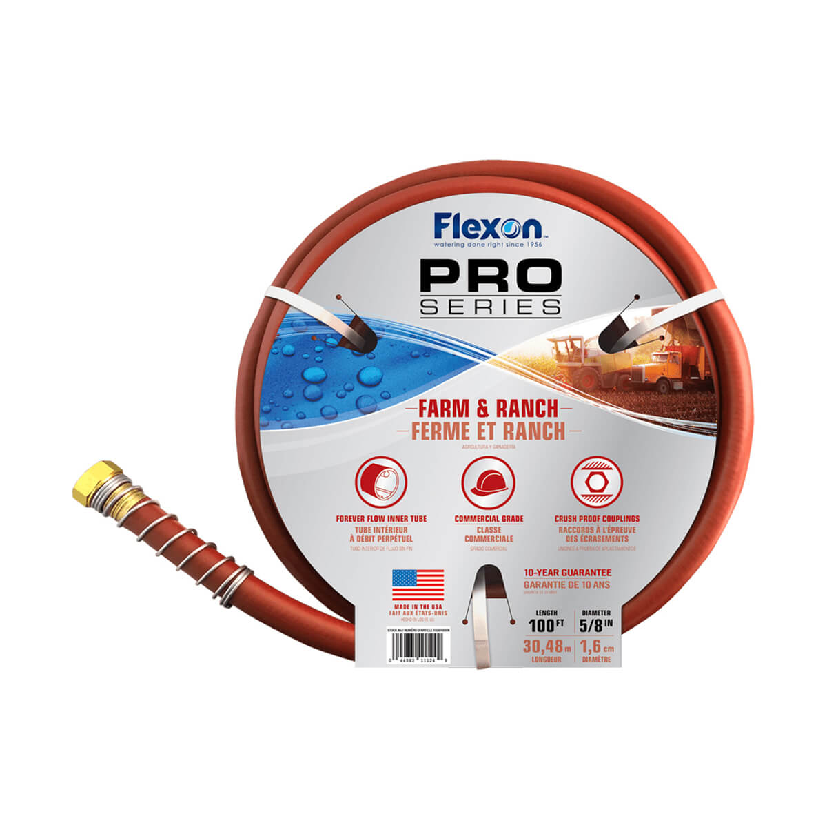 Farm & Ranch Water Hose - 5/8-in x 100-ft