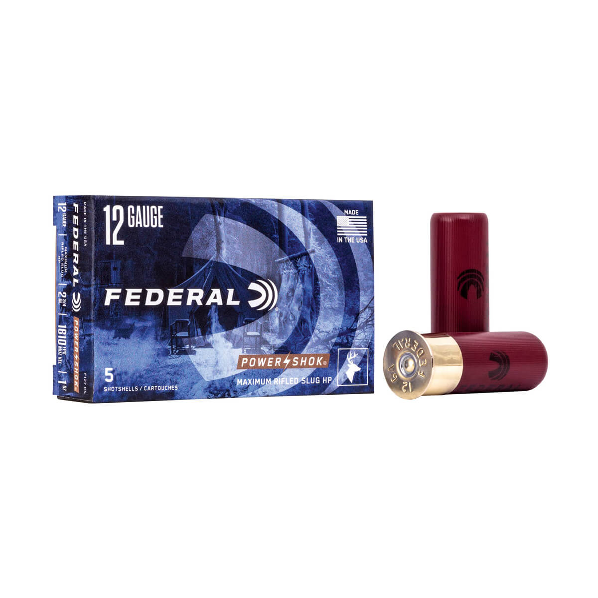 Power-Shok Rifled Slug - 12 Gauge - 438 Grain - 2-3/4-in - 5 Pack