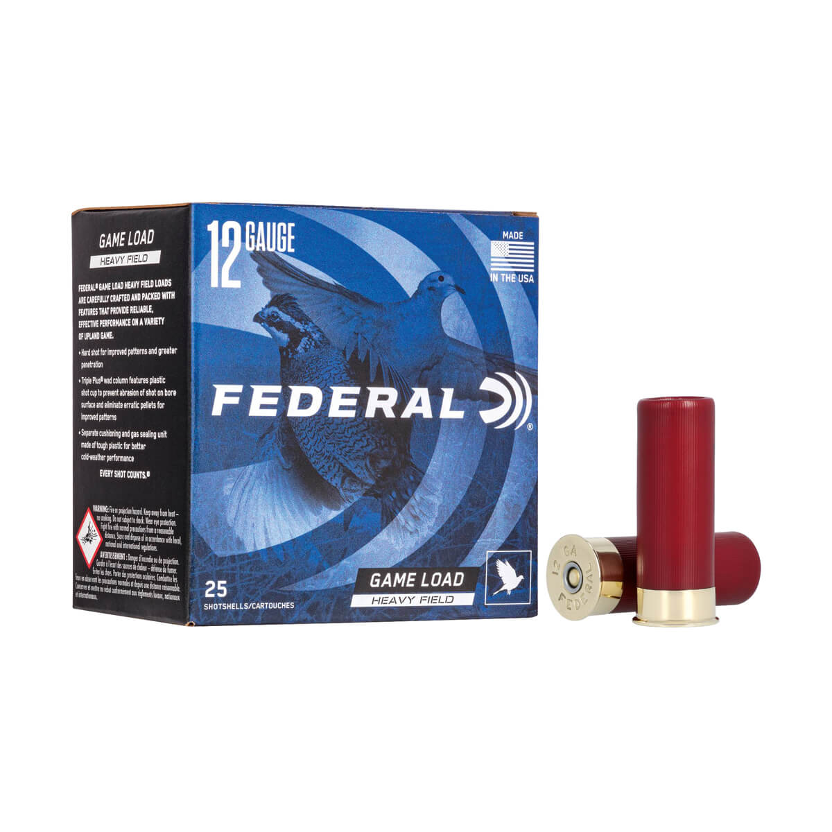 Game Load Upland Heavy Field - 12 Gauge - 6 Shot - 2-3/4-in -1-1/8 oz - 25 Pack Game Load Upland Heavy Field - 12 Gauge - 6 Shot - 2-3/4-in -1-1/8 oz - 25 Pack