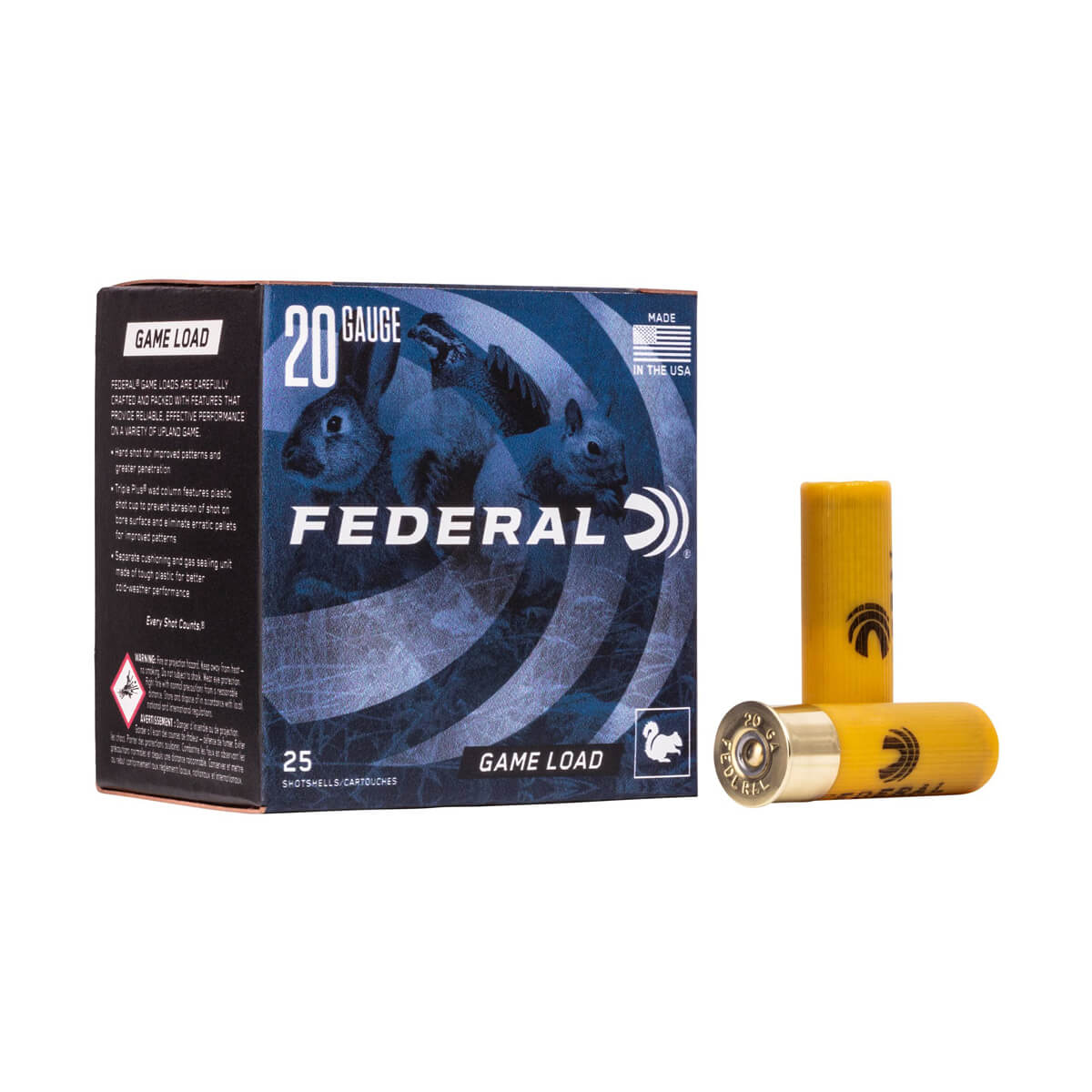 Game Load Upland - 20 Gauge - 6 Shot - 2-3/4-in - 7/8 oz - 25 Pack