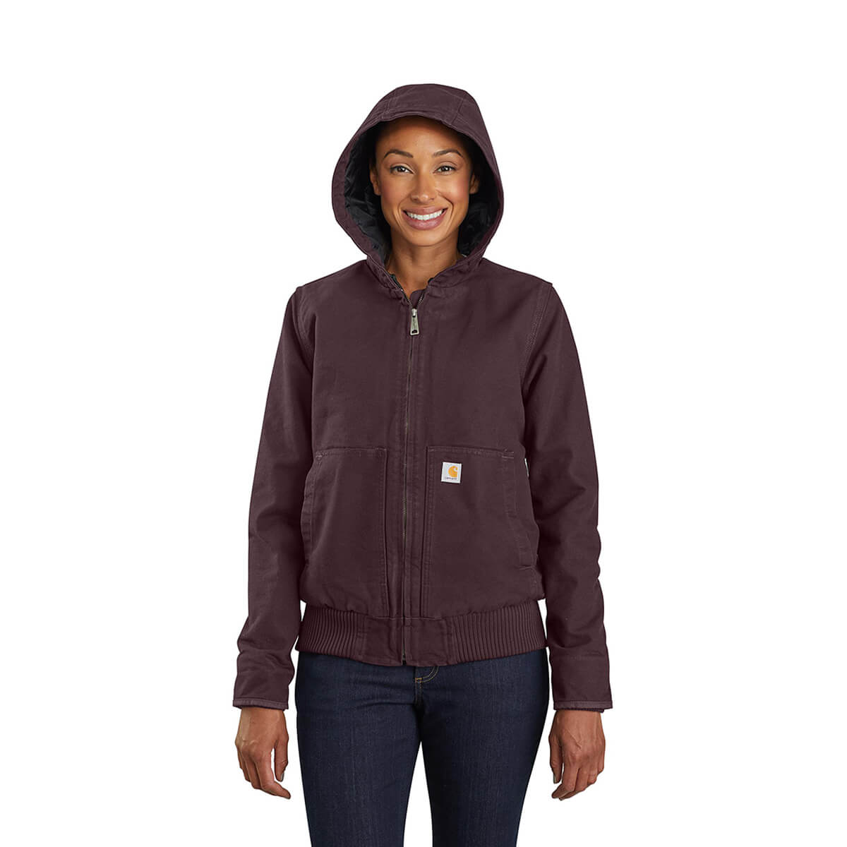 Carhartt Women's Loose Fit Washed Duck Insulated Active Jacket - Wine