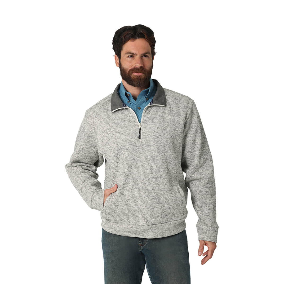 Wrangler® George Strait 1/4 Zip Knit Pullover