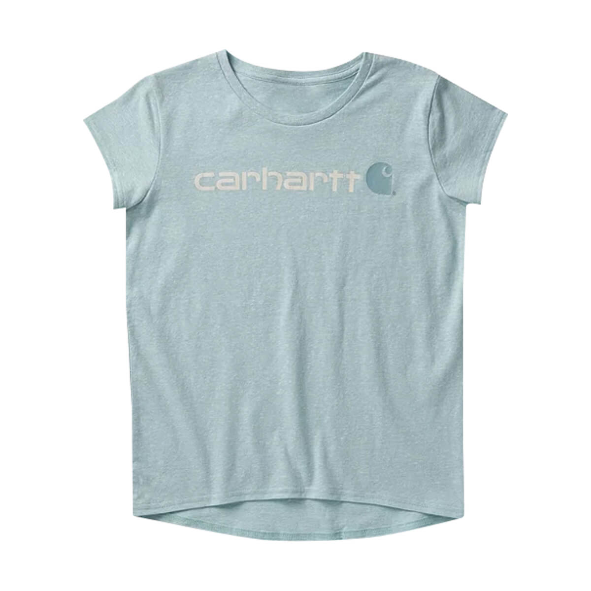 Carhartt Girls Short-Sleeve Crew Neck Core Logo T-Shirt - Blue