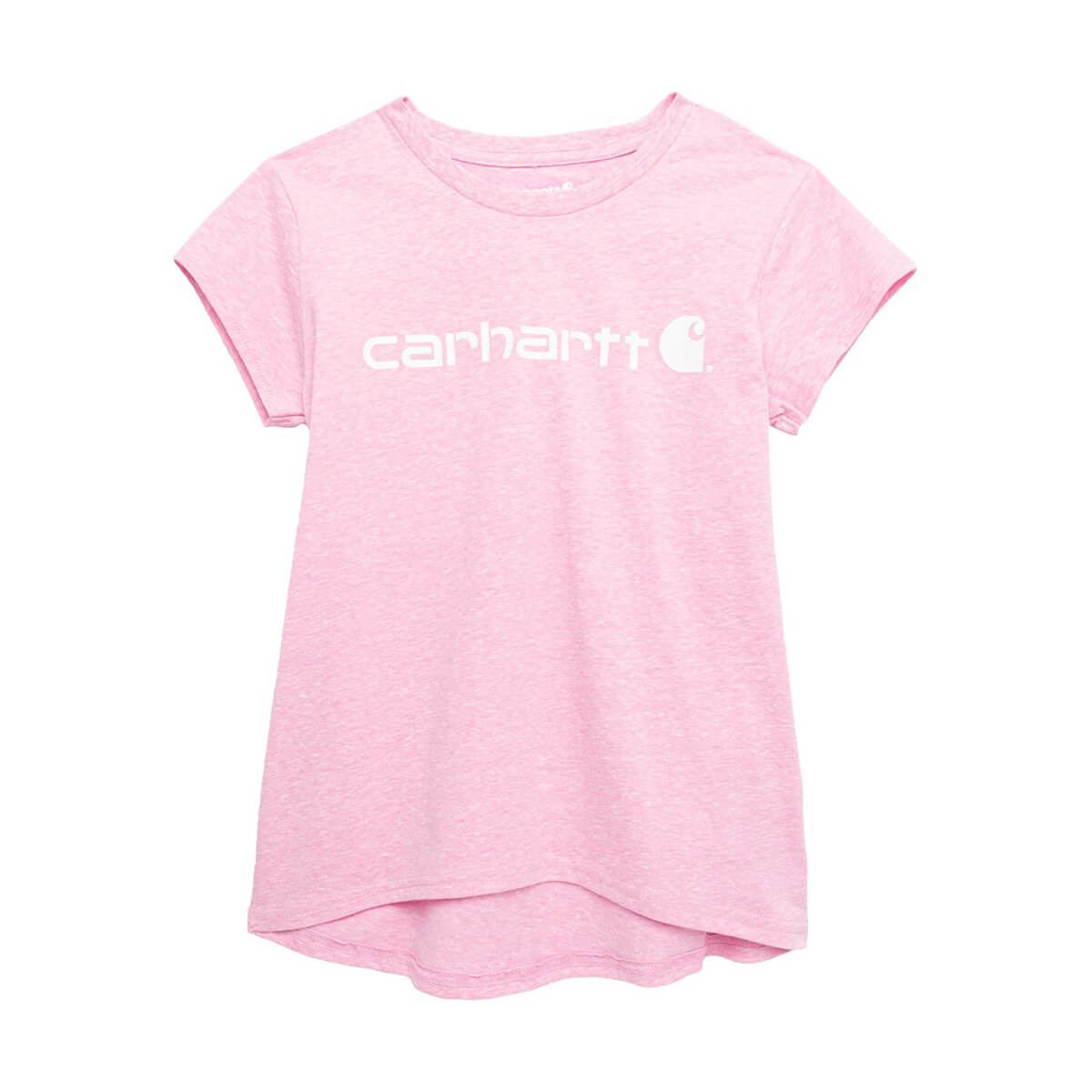 Carhartt Girls Short-Sleeve Crew Neck Core Logo T-Shirt - Pink