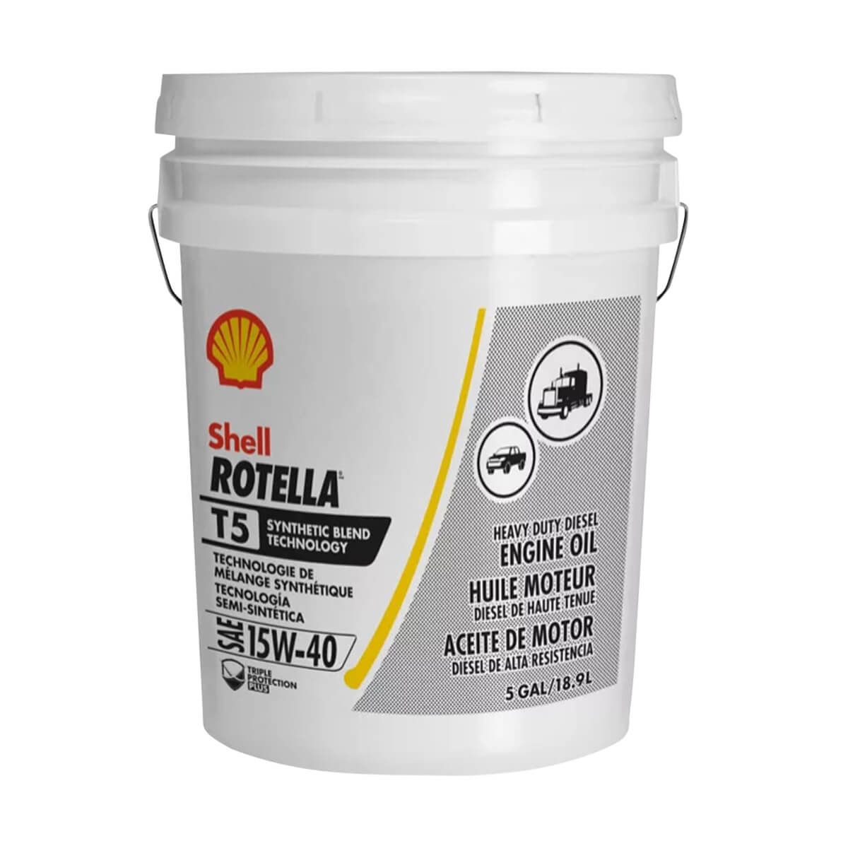 Shell Rotella T5 Triple Protection Synthetic Diesel 15W-40 - 18.9 L