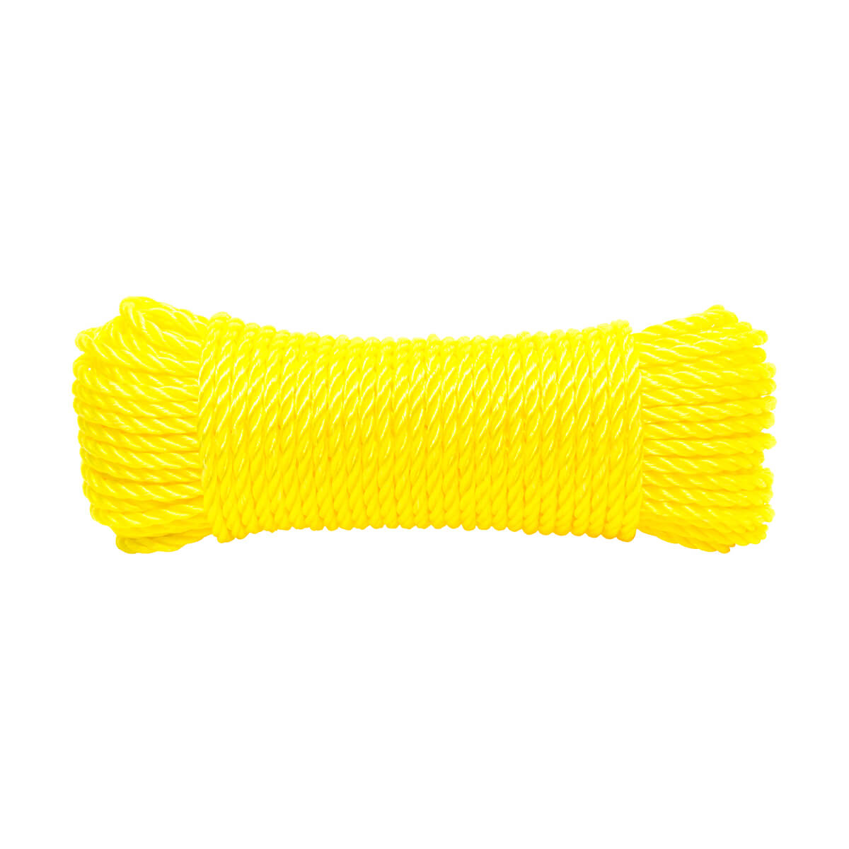 Twisted Polypropylene Rope Hank - Yellow - 1/4-in x 100-ft