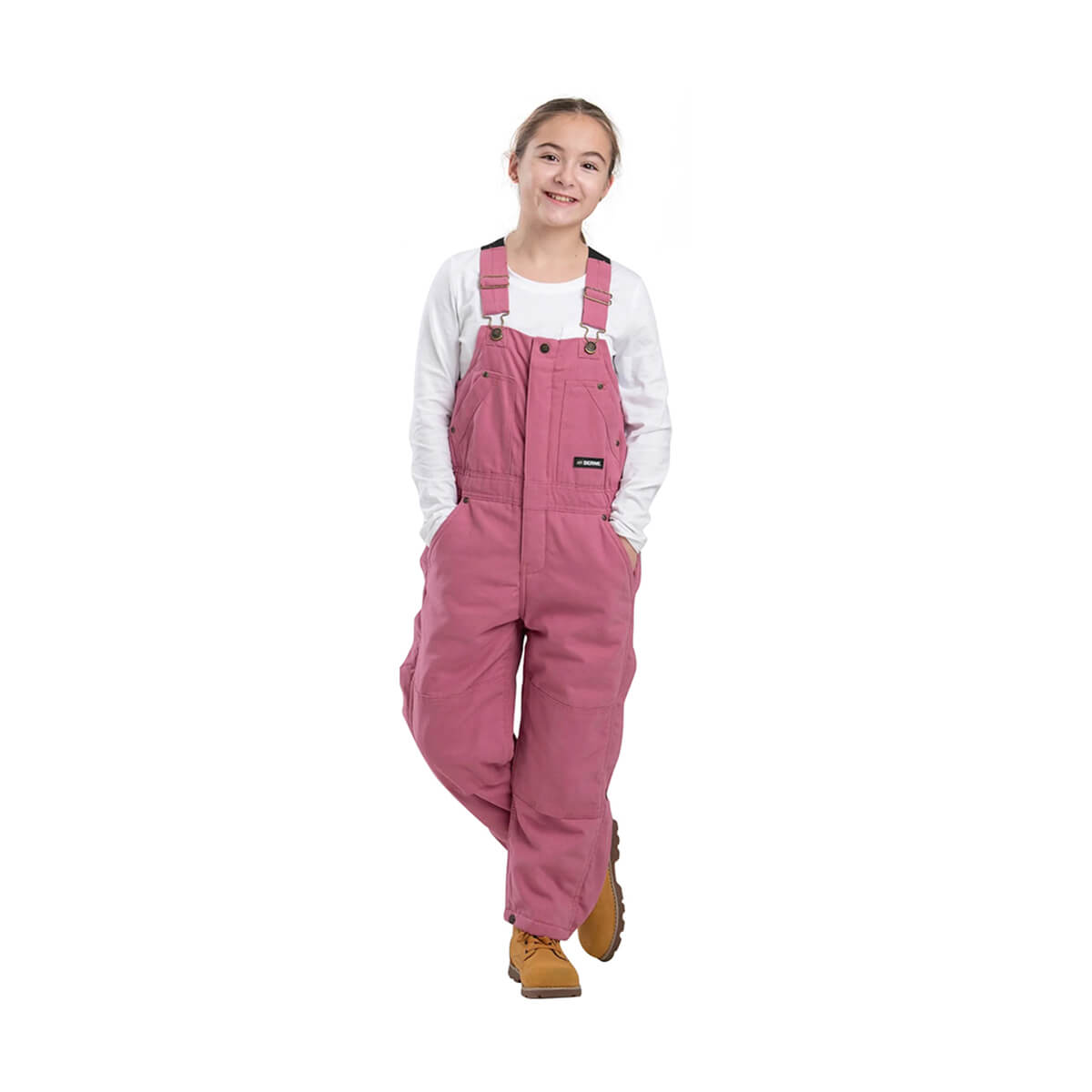 Berne Youth Softstone Insulated Bib Overall - Rose