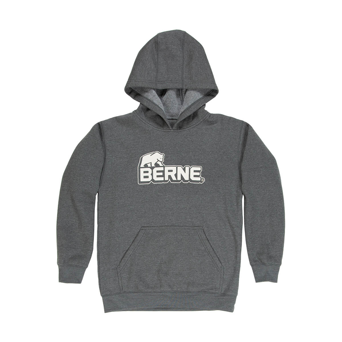 Berne Youth Signature Sleeve Hooded Pullover - Graphite