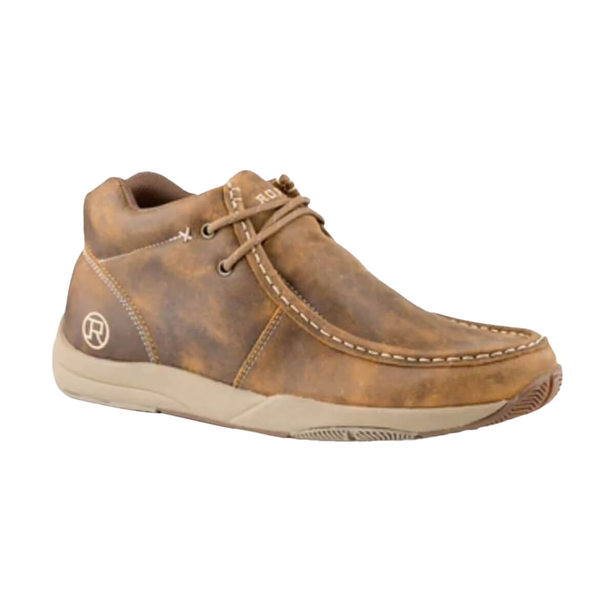 Men's Swifter Sole Chukka Tan Distressed Leather - Brown