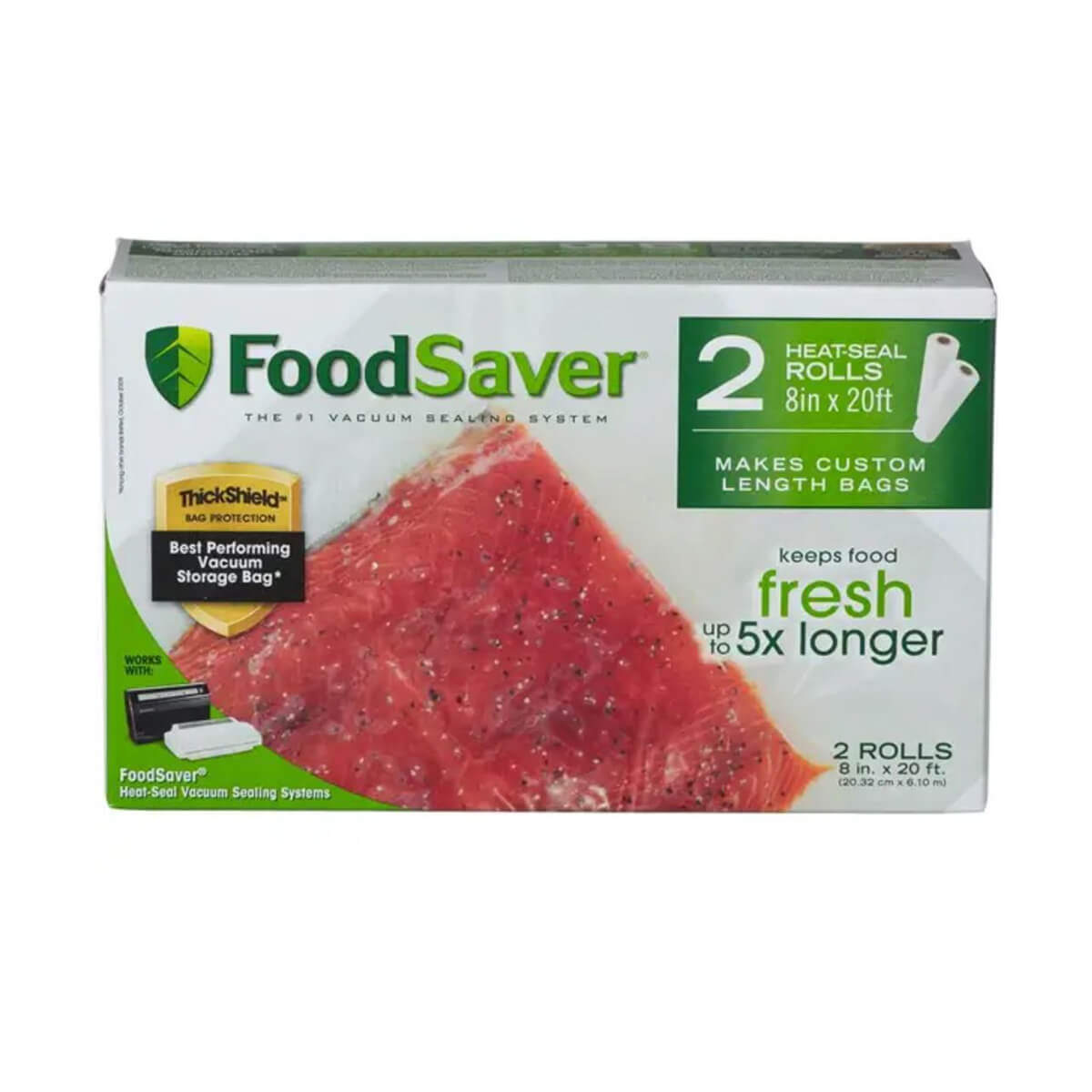 FoodSaver® Roll Vacuum Seal - 8-in x 20-ft - 2 Per Pack Pack