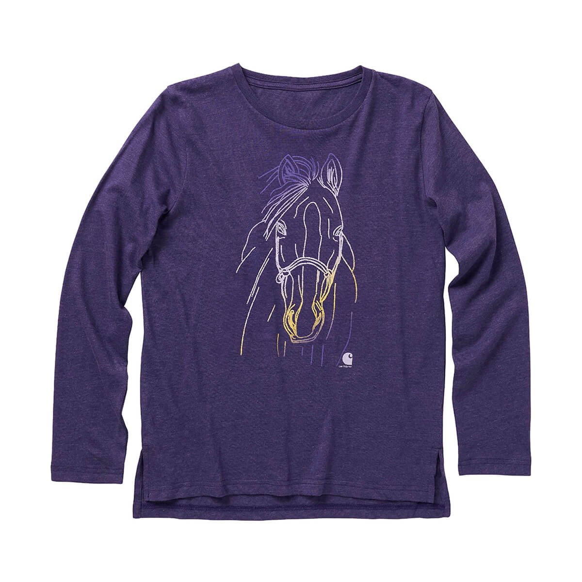 Carhartt Long-Sleeve Horse T-Shirt - Purple