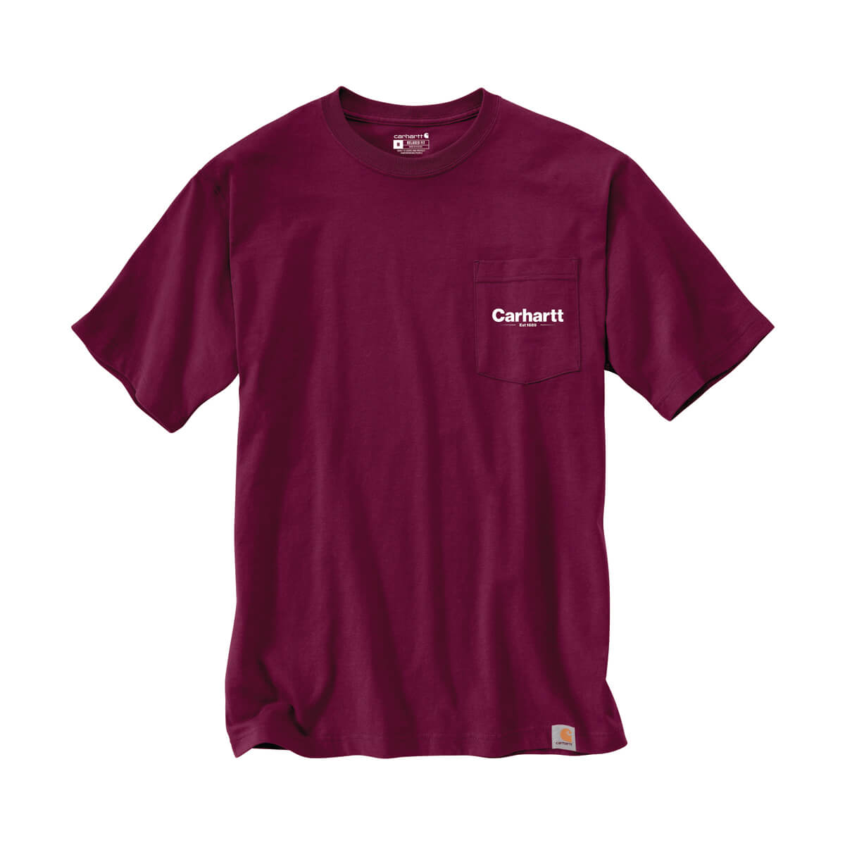 Carhartt Relaxed Fit Heavyweight Short-Sleeve Pocket Line Graphic T-Shirt - Port