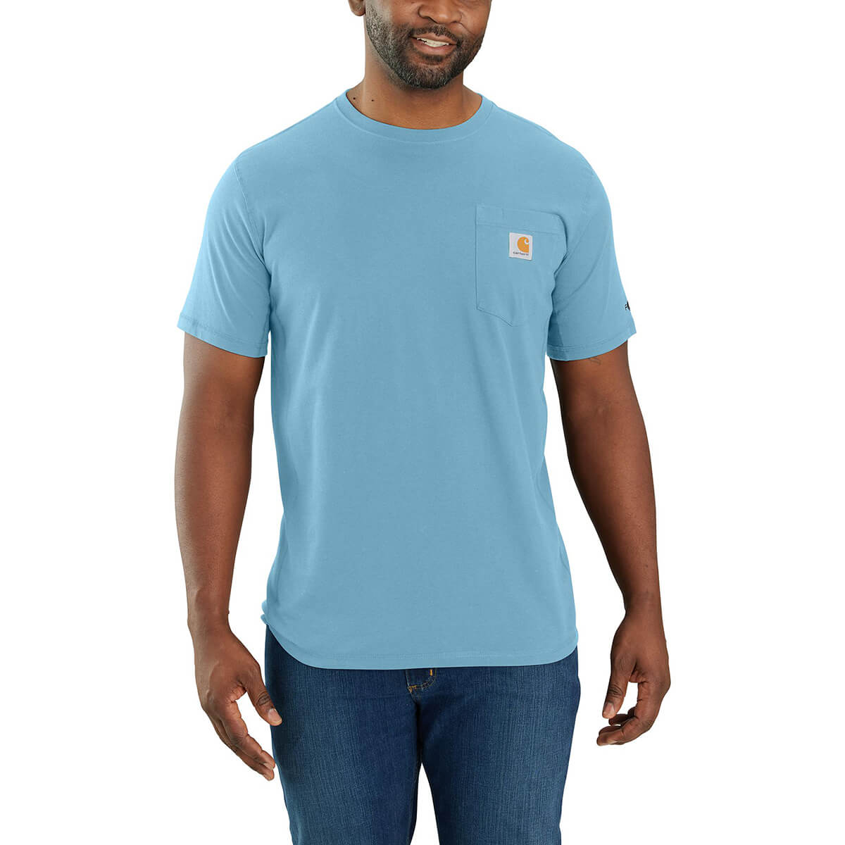 Carhartt Force Relaxed Fit Midweight Short-Sleeve Pocket T-Shirt - Blue