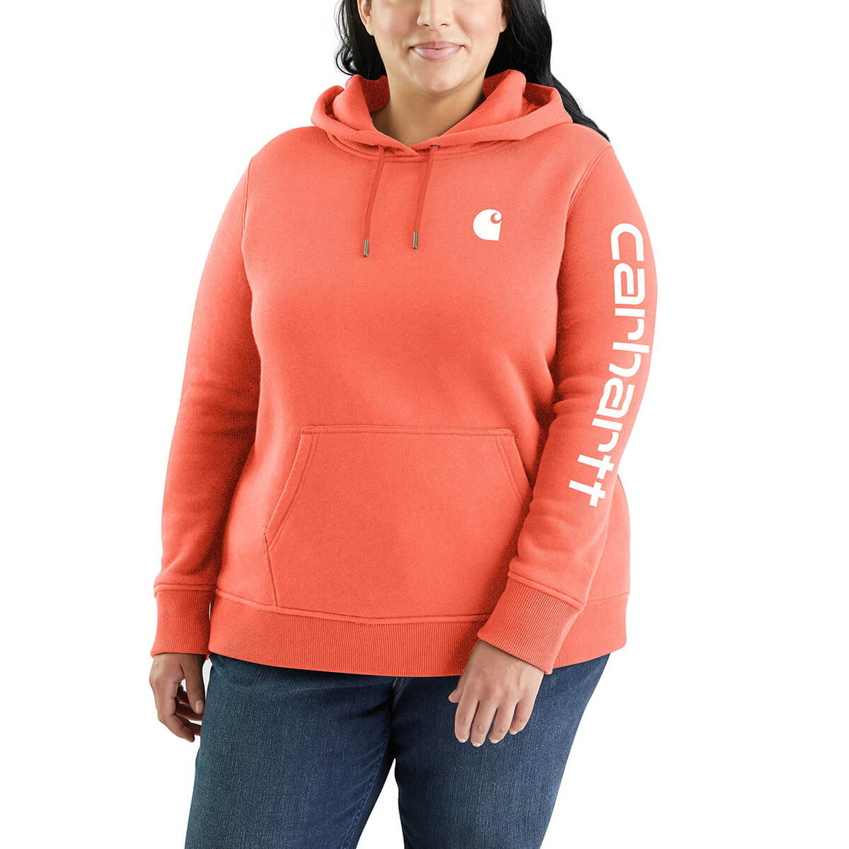 Carhartt Relaxed Fit Midweight Logo Sleeve Graphic Sweatshirt - Coral