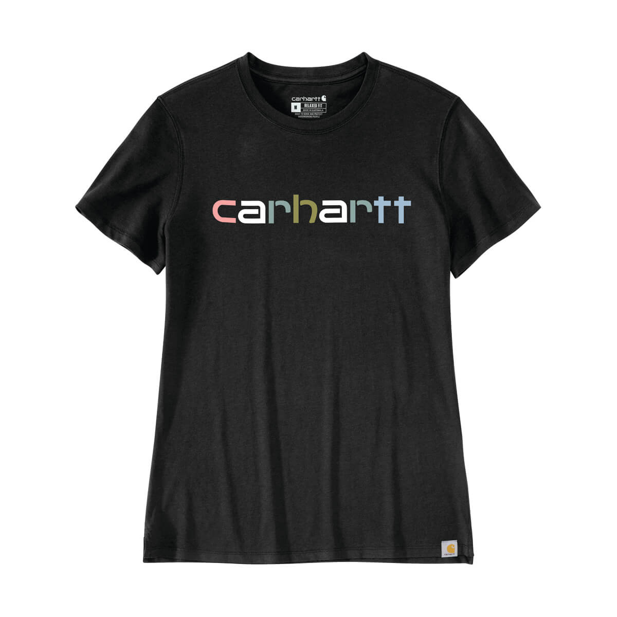 Carhartt Relaxed Fit Lightweight Short-Sleeve Multi Color Logo Graphic T-Shirt - Black
