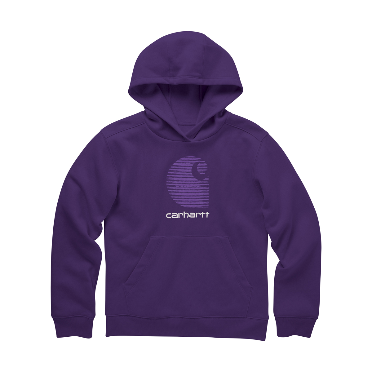 Carhartt Kid's Long Sleeve Girl's Pullover Hoodie - Purple