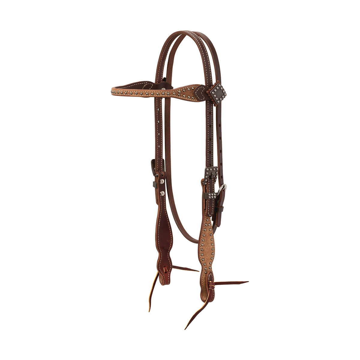 Rough Out Oiled Canyon Rose Browband Headstall