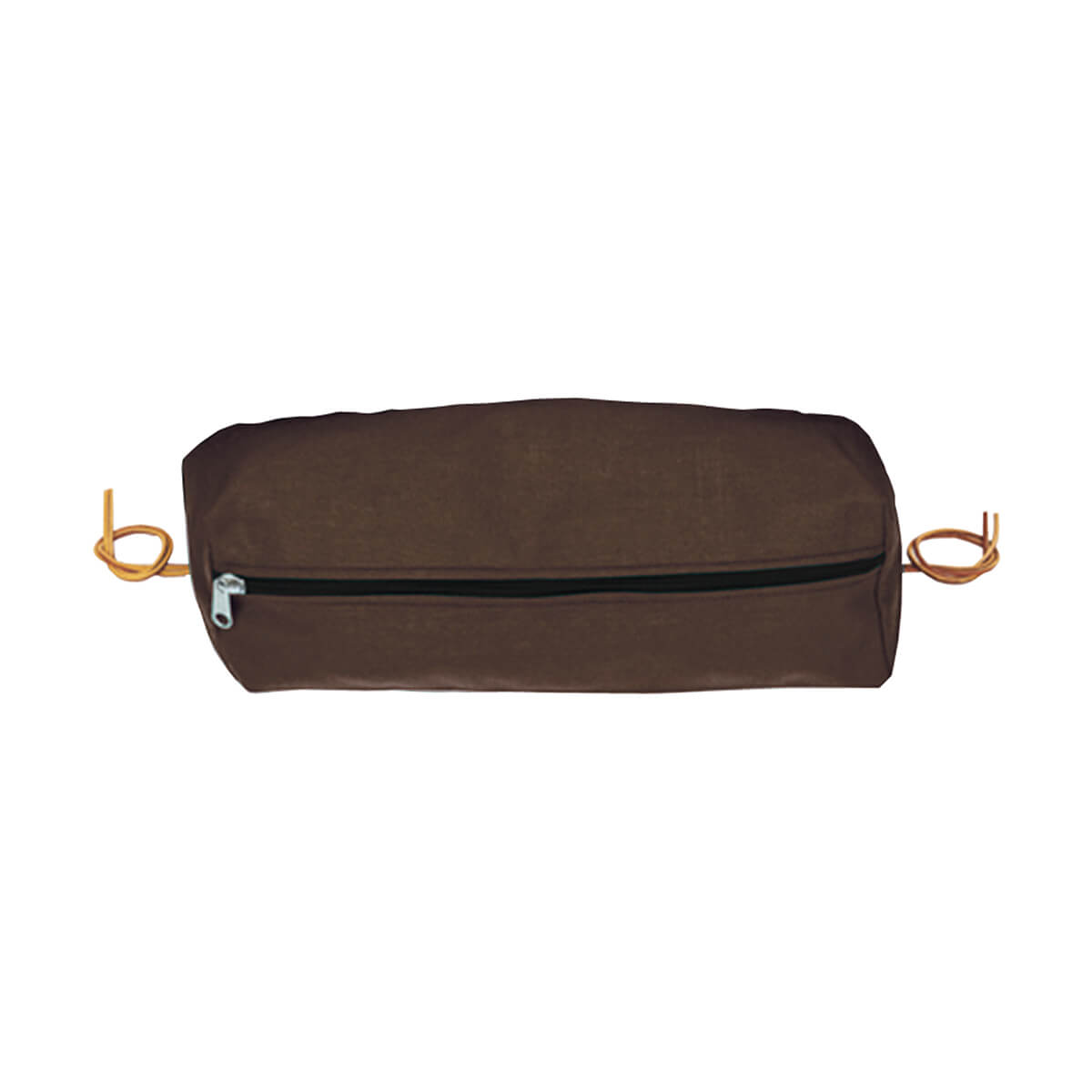 Rectangular Nylon Cantle Bag - Brown - Large