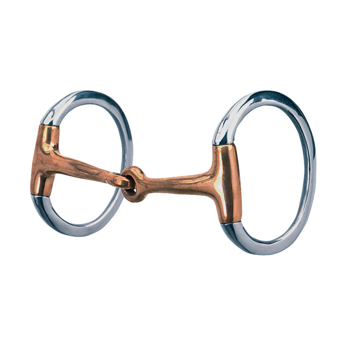 Eggbutt Snaffle Bit, Copper Plated Mouth - 5-in