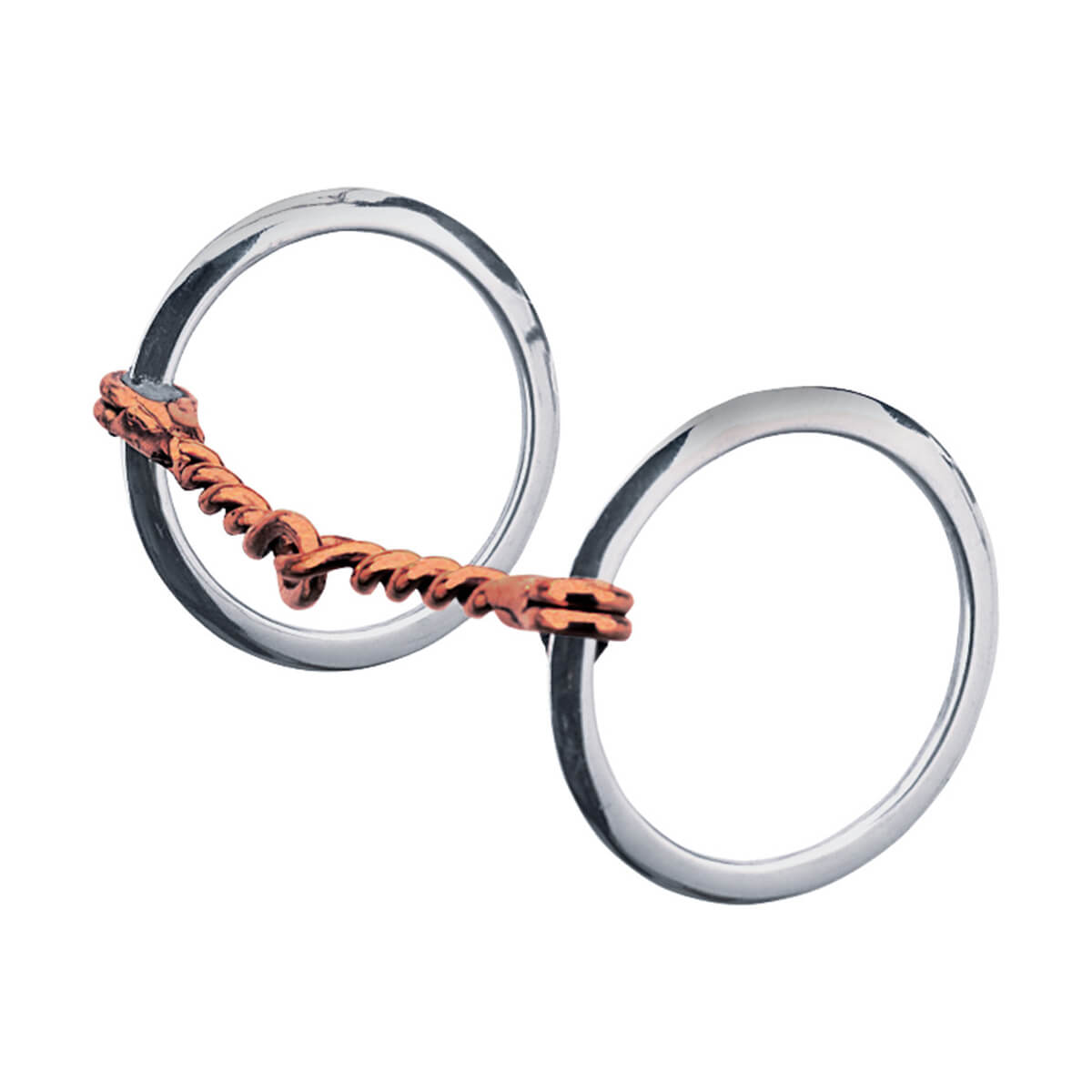 All Purpose Ring Snaffle Bit Single Twisted Copper Wire Mouth - 5-in