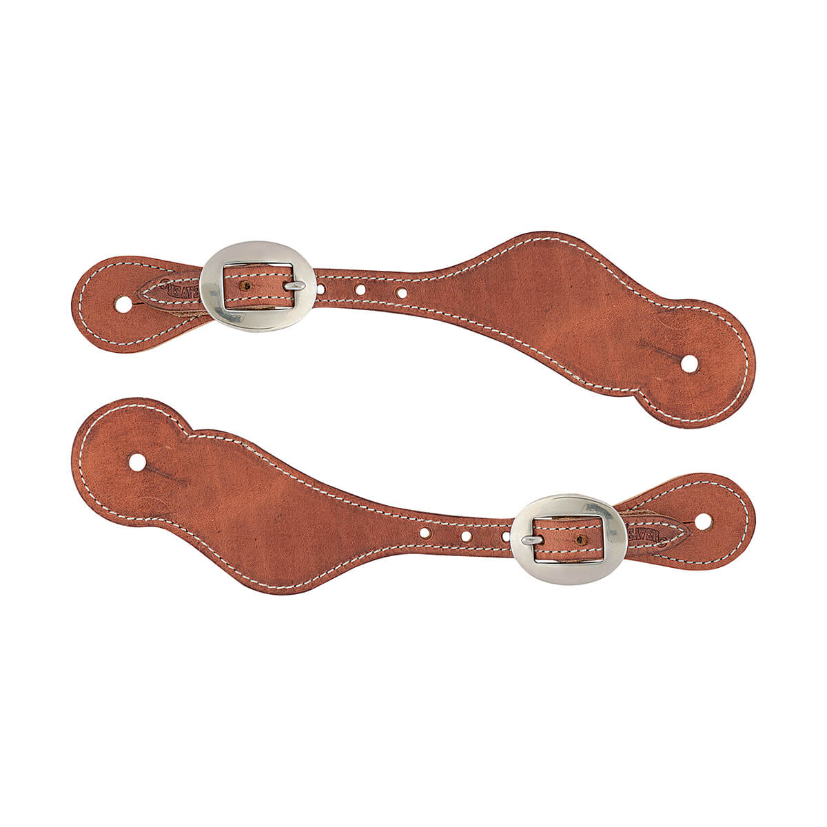 Ladies Harness Leather Spur Straps, Russet