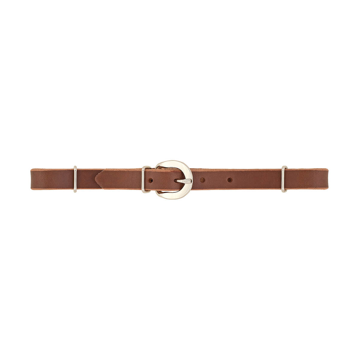Straight Bridle Leather Curb Strap - Rich Brown