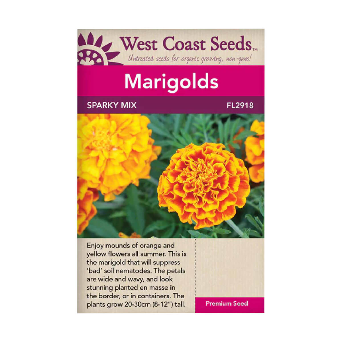 Sparky Mix Marigold Seeds - approx. 1600 seeds
