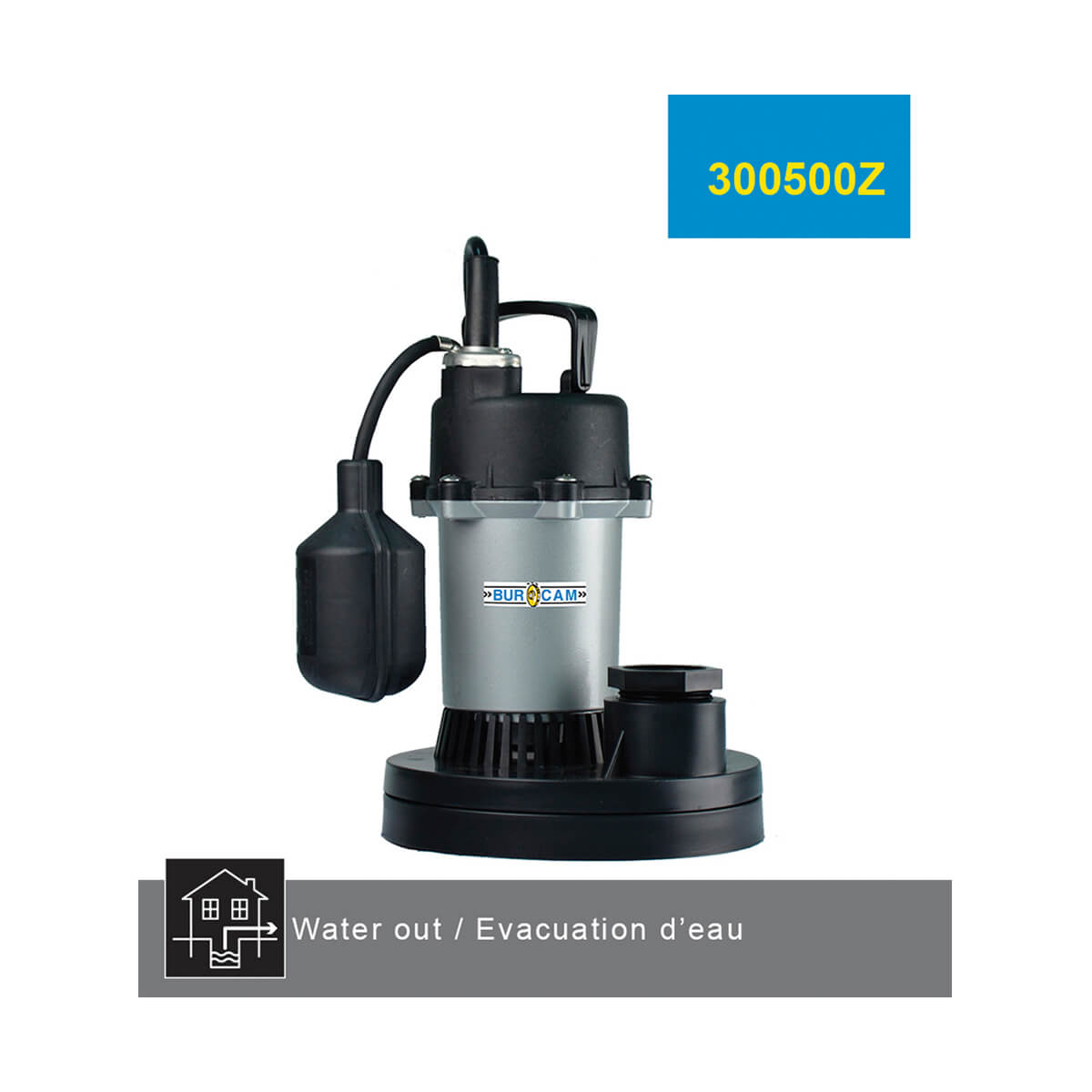 Submersible Sump Pump with Mechanical Switch 1/3 HP - 115 V