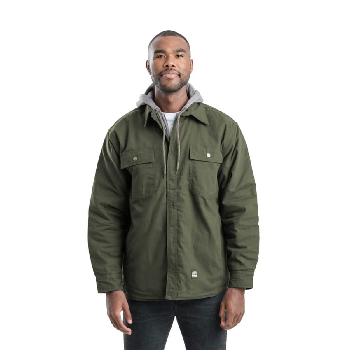 Berne Heartland Duck Hooded Shirt Jacket - Green