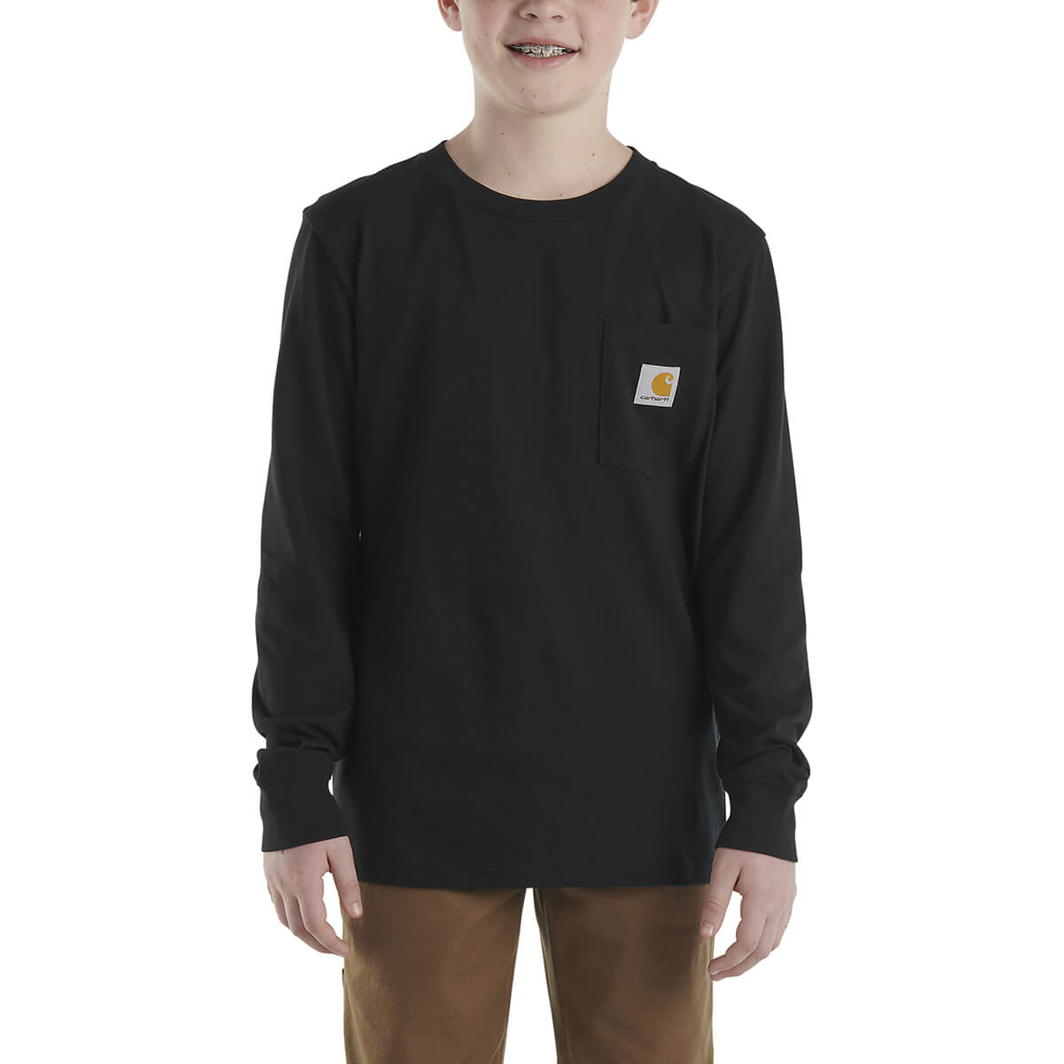 Carhartt Long-Sleeve Pocket T-Shirt - Caviar Black