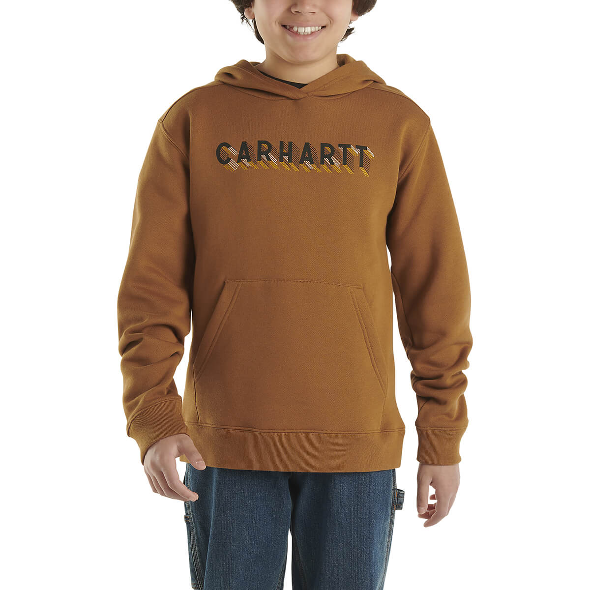 Carhartt Boy's Long Sleeve Graphic Sweatshirt CA6467 - Carhartt Brown