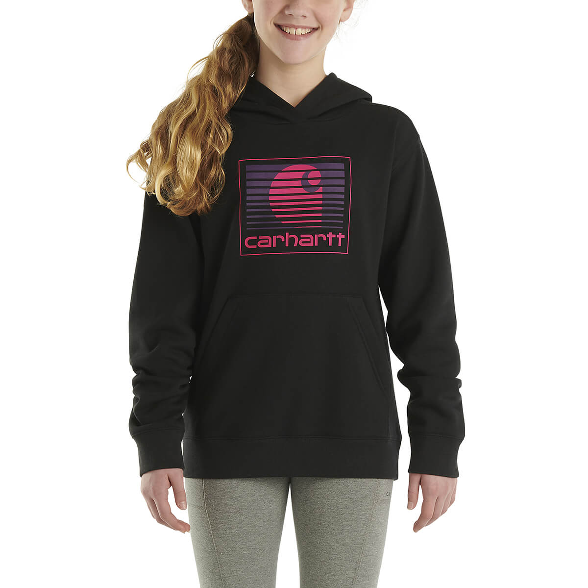 Carhartt Girl's Long Sleeve Graphic Sweatshirt CA9985 - Black