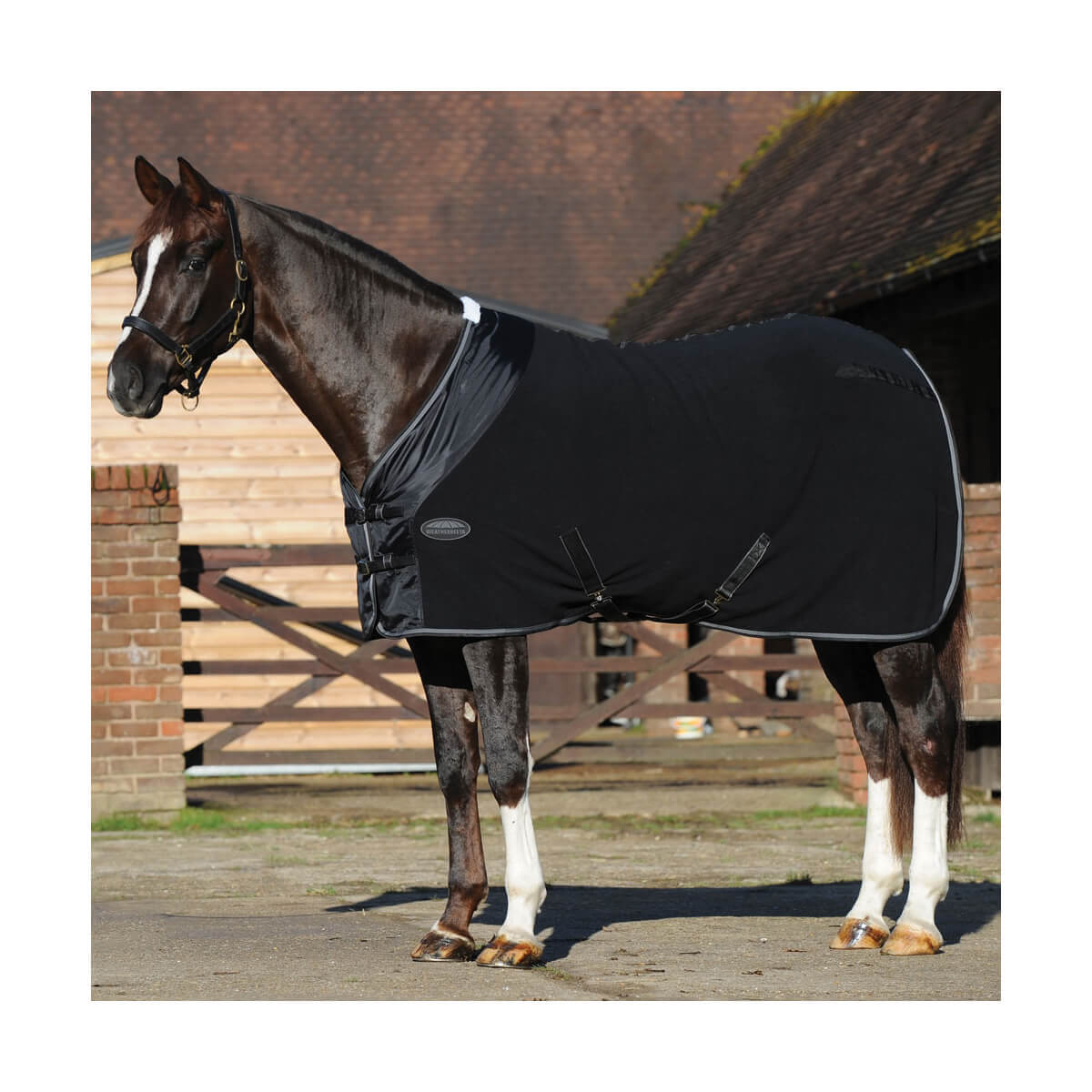 Weatherbeeta Horse Blanket - Anti-Static Fleece Cooler - Black - 78-in
