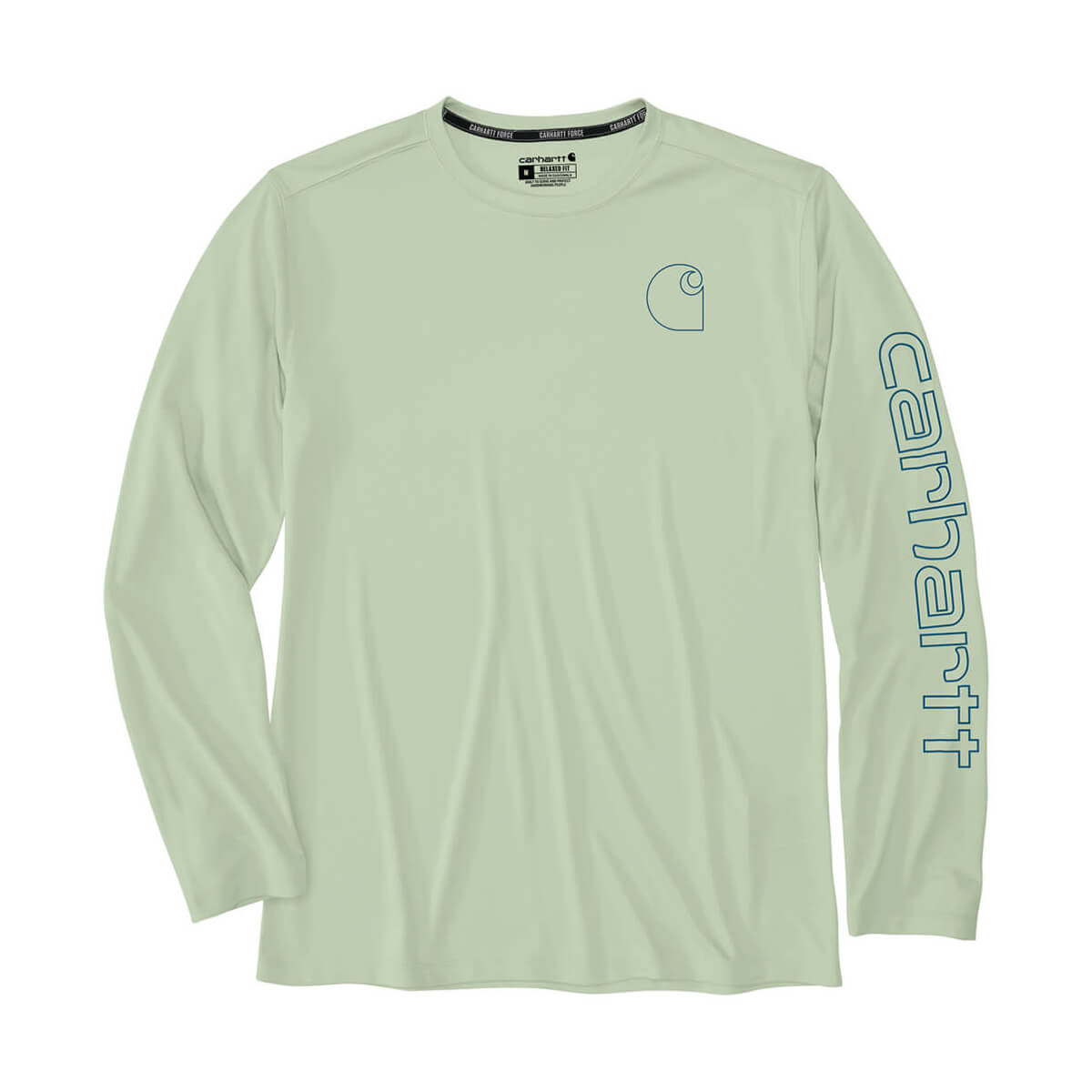 Carhartt Men's Force Sun Defender™ Lightweight Long-Sleeve Logo Graphic T-Shirt - Tender Greens