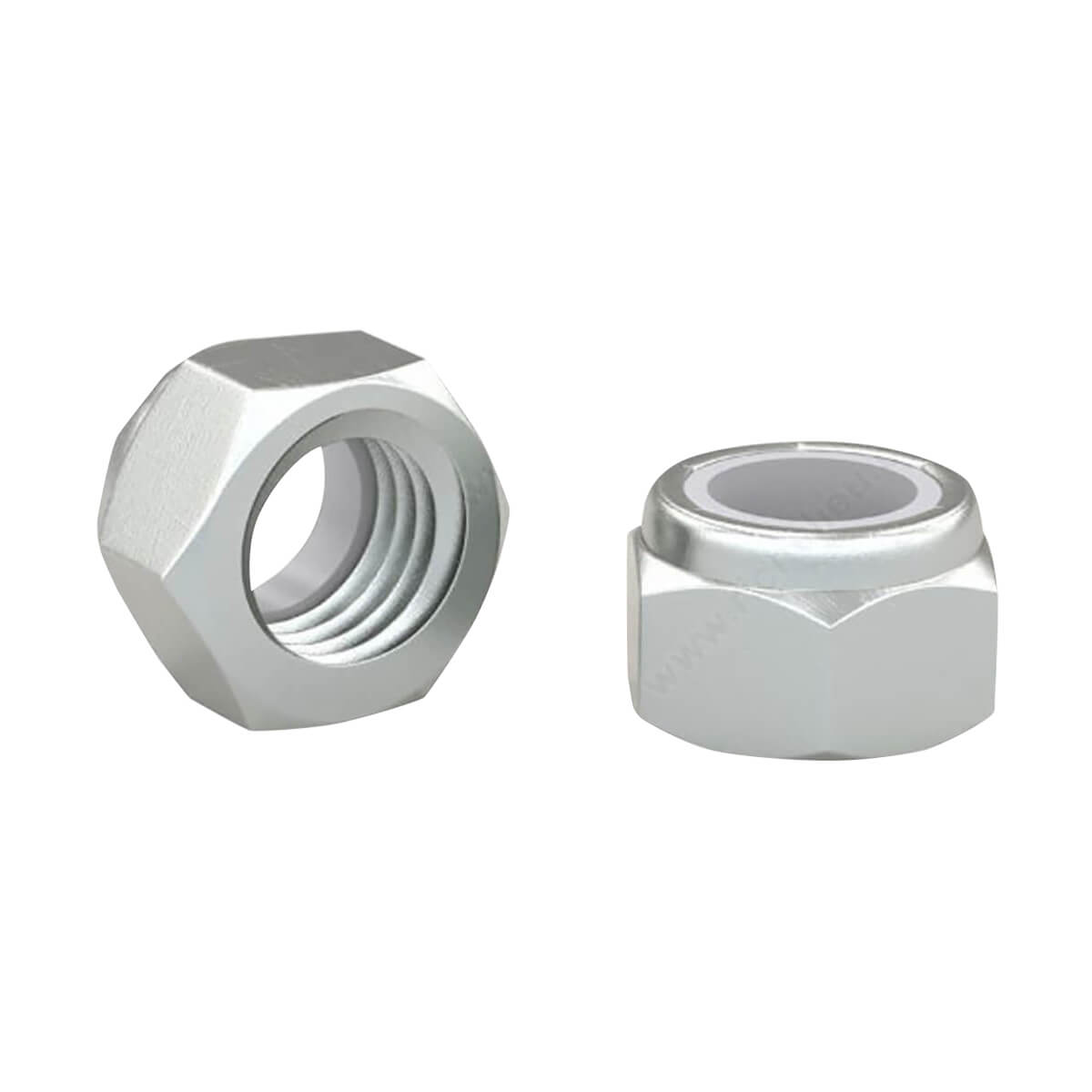 Hex Lock Nut with Nylon Insert Grade 5 - 1/4-in - 100 pcs