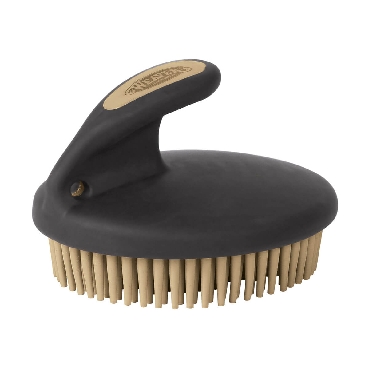 Weaver Equine Palm Held Fine Curry Comb - Black