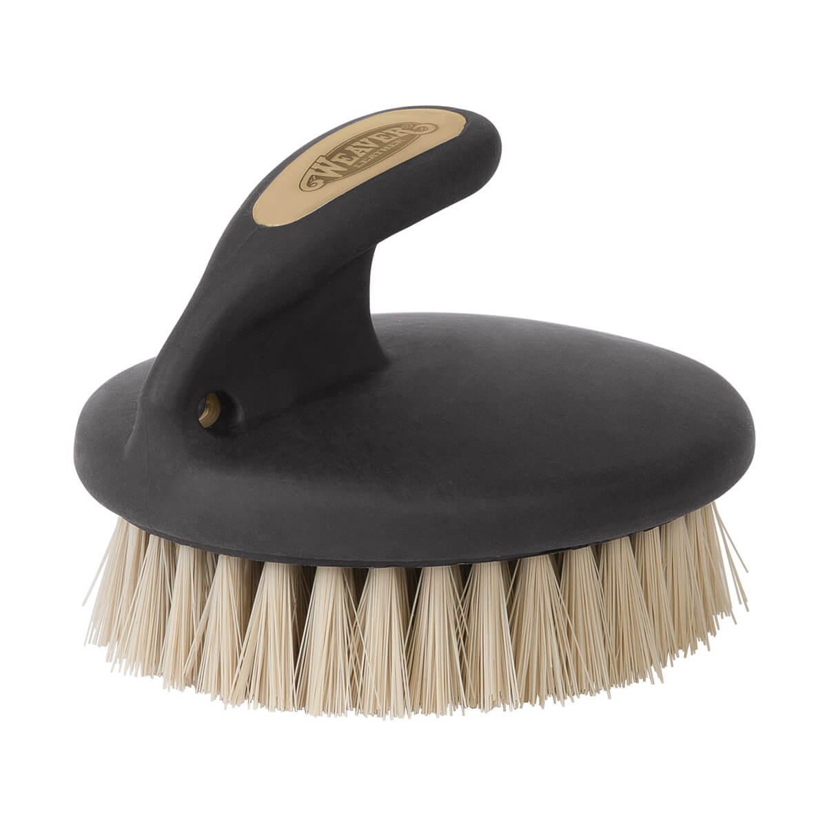 Weaver Equine Palm Held Face Brush with Soft Bristles - Black