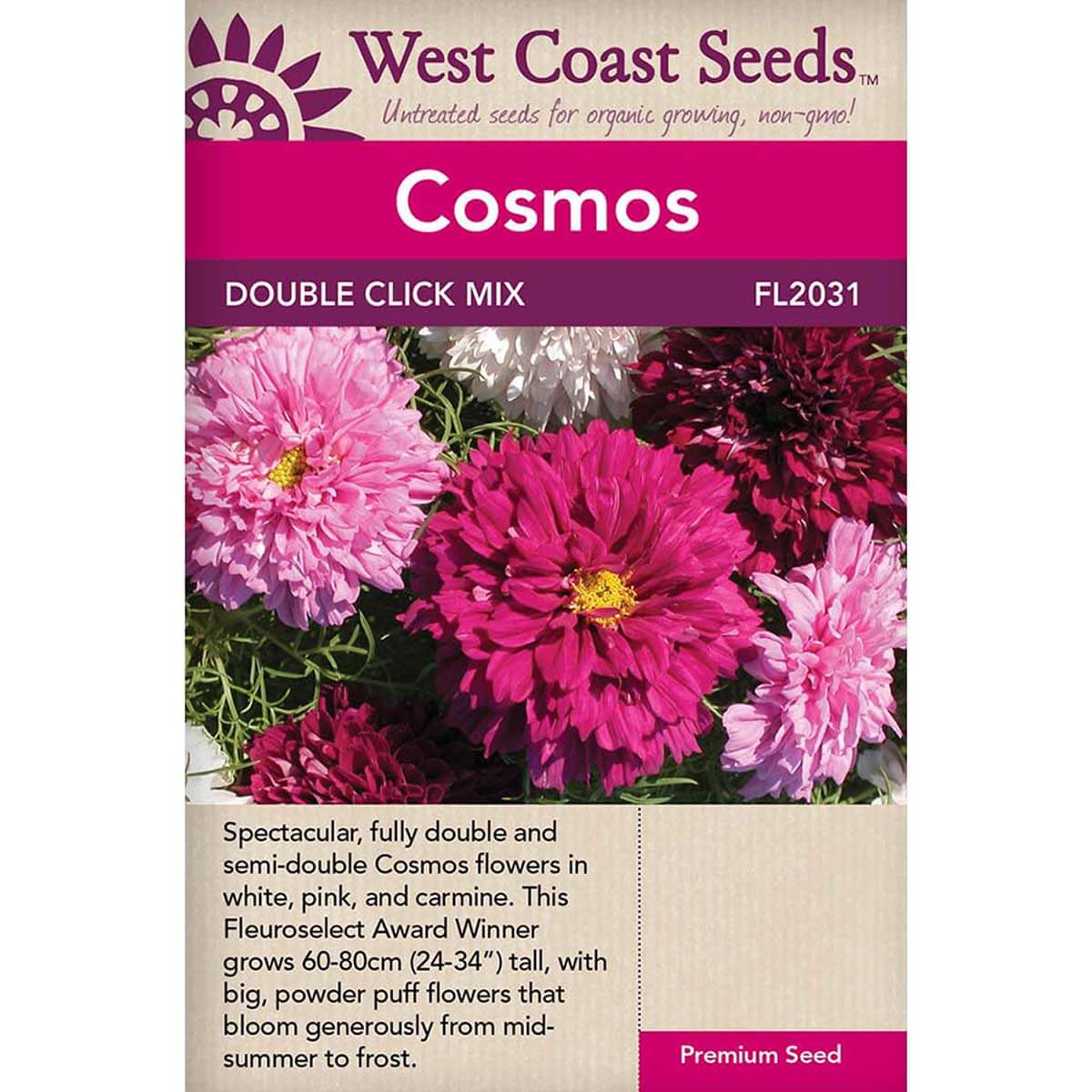 Double Click Assorted Cosmos - approx. 19 seeds