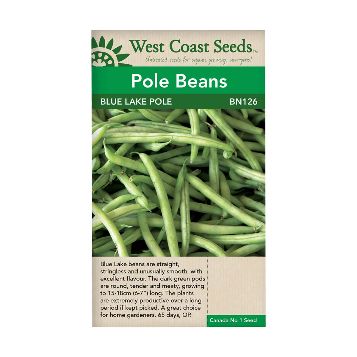 Blue Lake Pole Beans - approx. 175 seeds