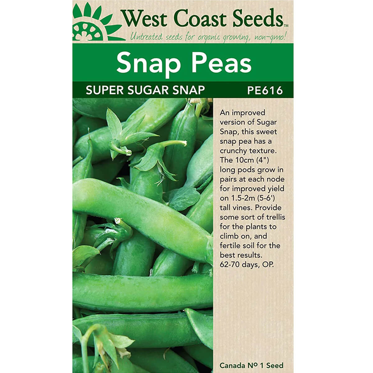 Super Sugar Snap Peas - approx. 107 seeds
