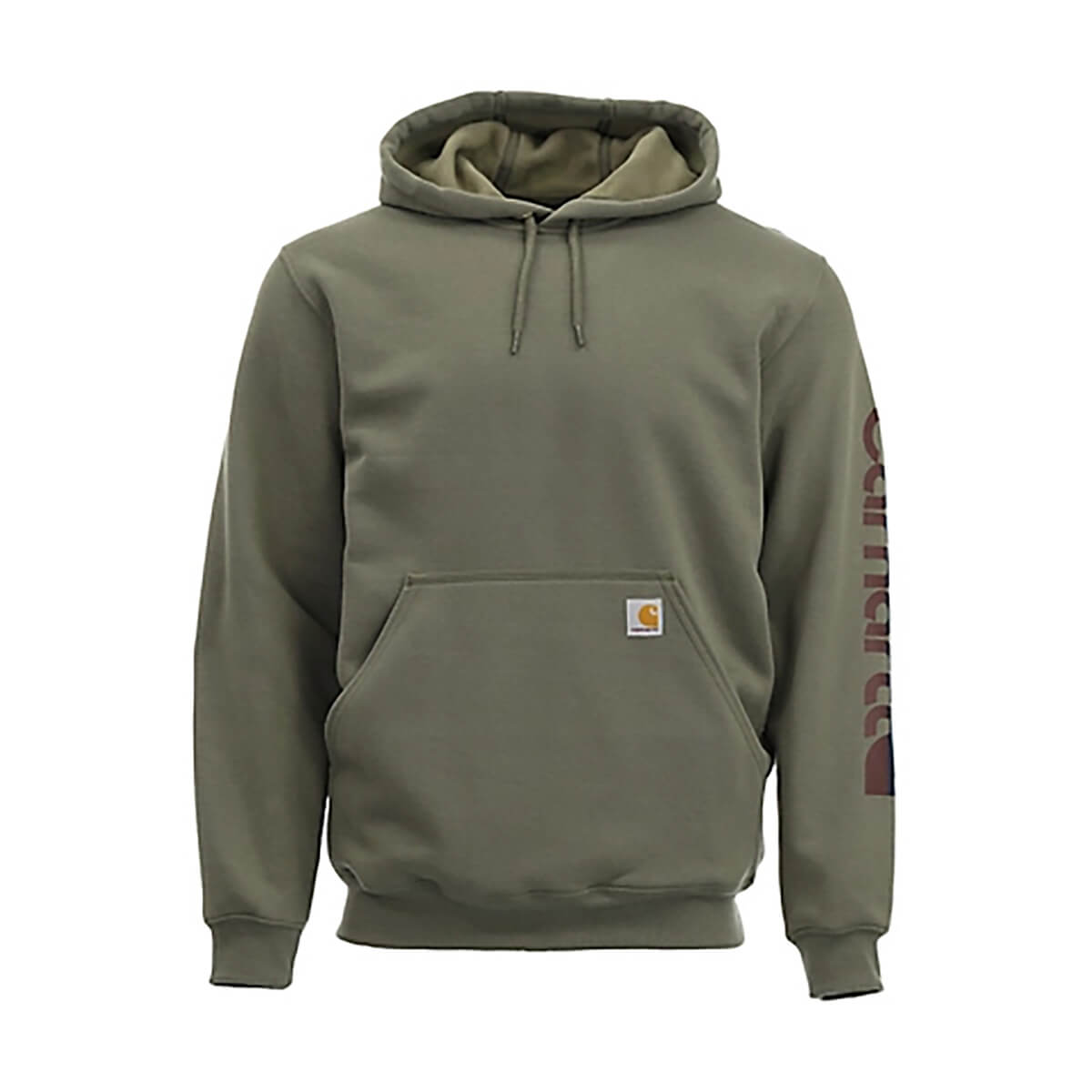 Carhartt Men's Loose Fit Midweight Logo Sleeve Graphic Hoodie - Dusty Olive