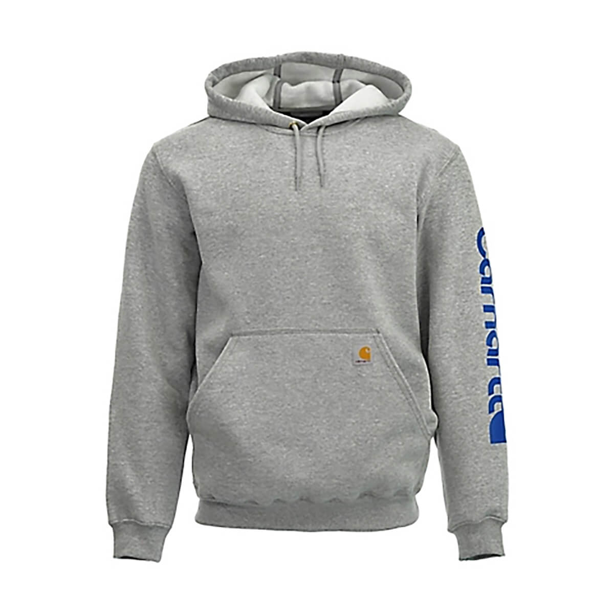 Carhartt Men's Loose Fit Midweight Logo Sleeve Graphic Hoodie - Heather Grey